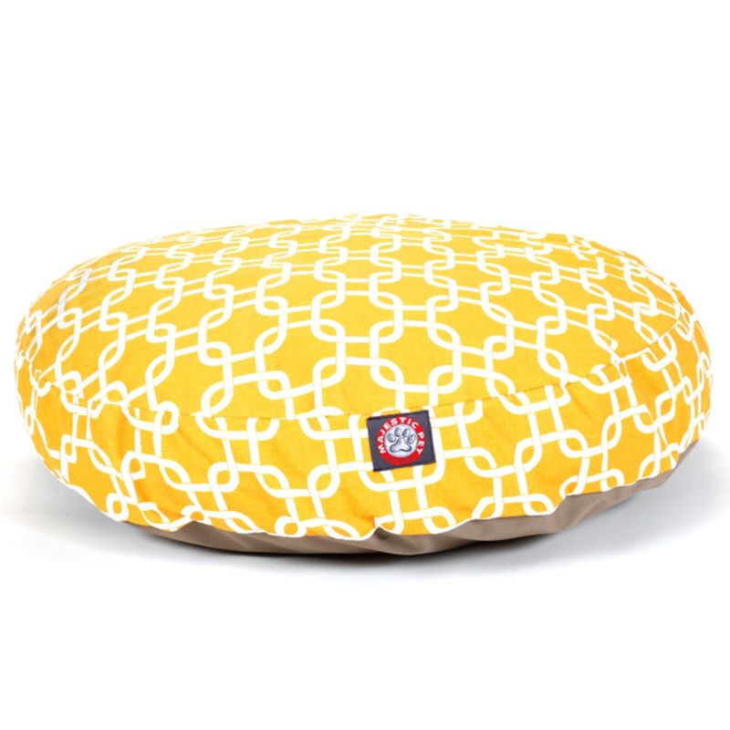 Majestic Pet Outdoor Yellow Links Round Pet Bed SM (78899550628 788995506287 Dog Supplies Beds Outdoor Beds) photo