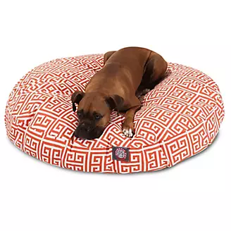 Majestic Outdoor Orange Towers Round Pet Bed