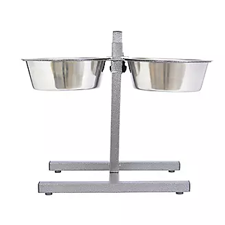 Adjustable Stainless Steel Pet Double Diner