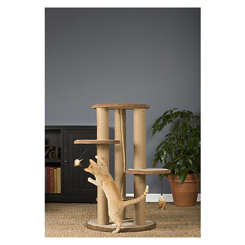 Kitty Power Paws Multi-Tier Cat Scratch Post w/Toy (PREVUE HENDRYX 7150 048081071502 Cat Supplies Cat Scratching Posts) photo
