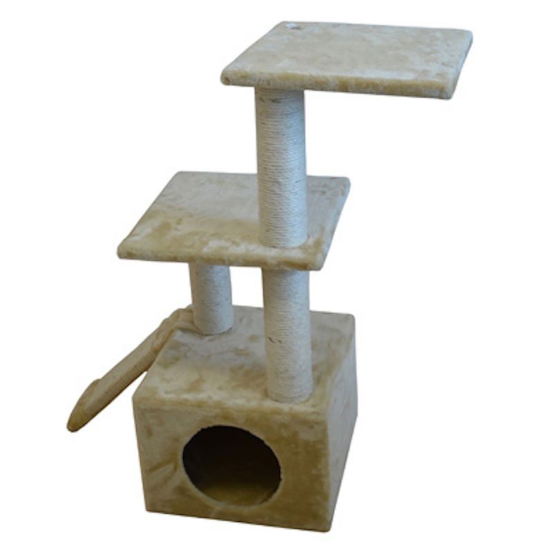 Iconic Pet Three Level Cat Tree Condo w/Ramp/Posts ...