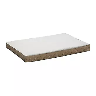 Quiet Time Script Tan Thick Ortho Dog Bed