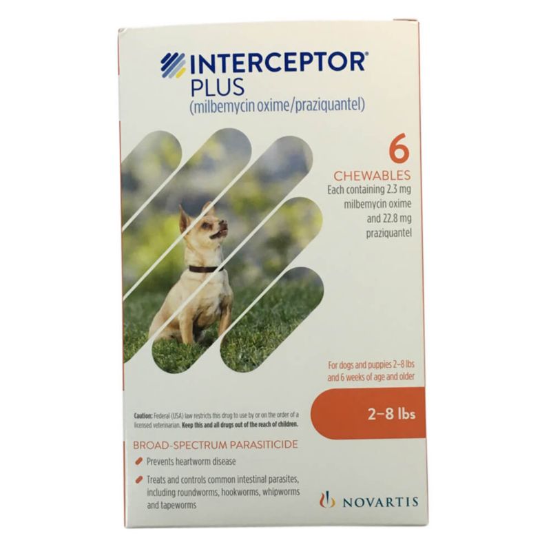 Interceptor Plus for Dogs 2-8LBS 6 Count