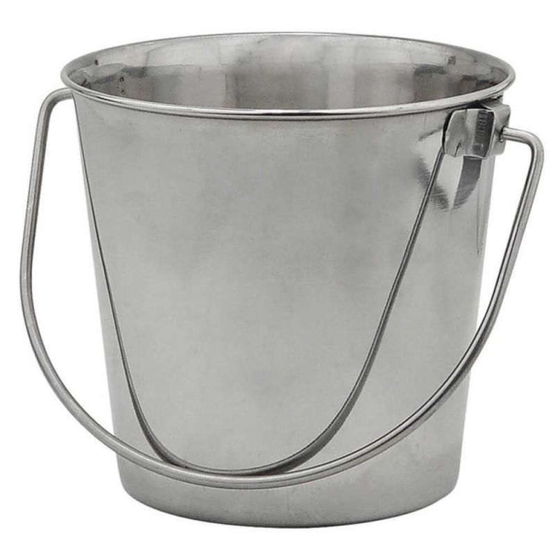 Indipets Heavy Duty Stainless Steel Dog Pail 1 QT