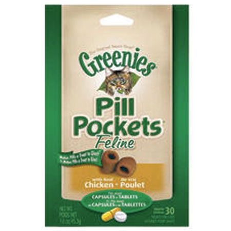 Greenies Cat Pill Pockets  1.6oz Chicken (NUTRO PRODUCTS, INC 10239642 642863021411 Dog Supplies Health Pilling Aids) photo