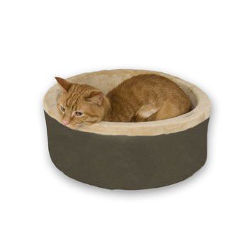 KH Mfg Thermo-Kitty Mocha Heated Cat Bed Small