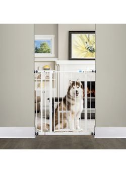 Extra Tall Walk Thru Gate w Pet Door SeniorPetProducts