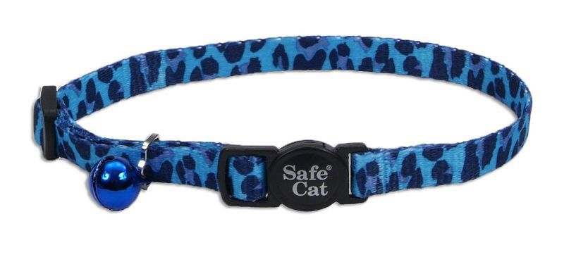 Safe Cat Breakaway Collar Blue Leopard