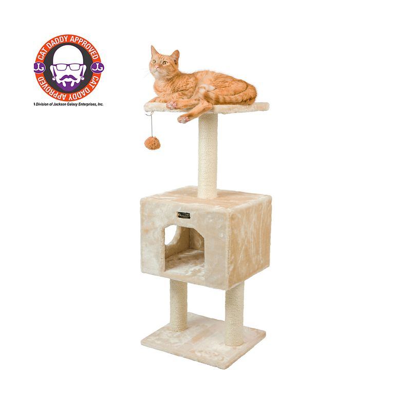 Armarkat Classic Real Wood Cat Tree 42in Beige (AEROMARK INT'L INC A4201 815481010000 Cat Supplies Cat Houses & Condos) photo