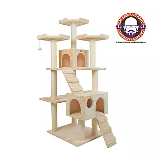Armarkat Classic Real Wood Cat Tree 74in Beige