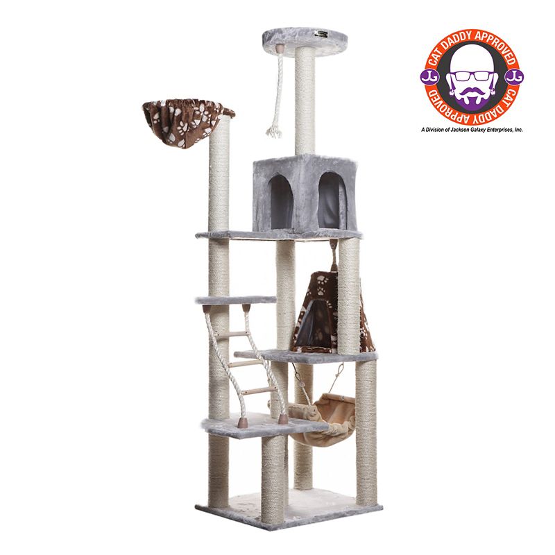 Armarkat Classic Real Wood Cat Tree 78in Gray (AEROMARK INT'L INC A7802 815481010123 Cat Supplies Cat Houses & Condos) photo