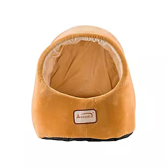 Armarkat Velvet Brown and Ivory House Pet Bed
