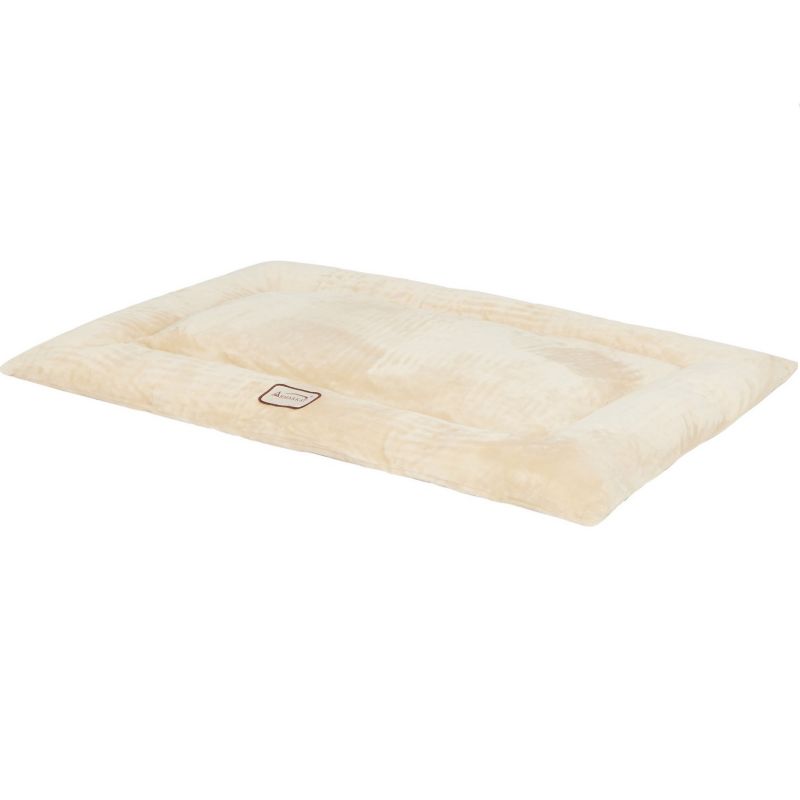 Armarkat M01CMH-m Medium Pet Bed Mat , Dog Crate Soft Pad With Poly Fill Cushion, Beige - Beige