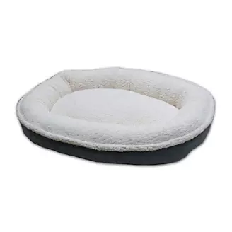 Sherpa/Suede Comfy Cup Dog Bed
