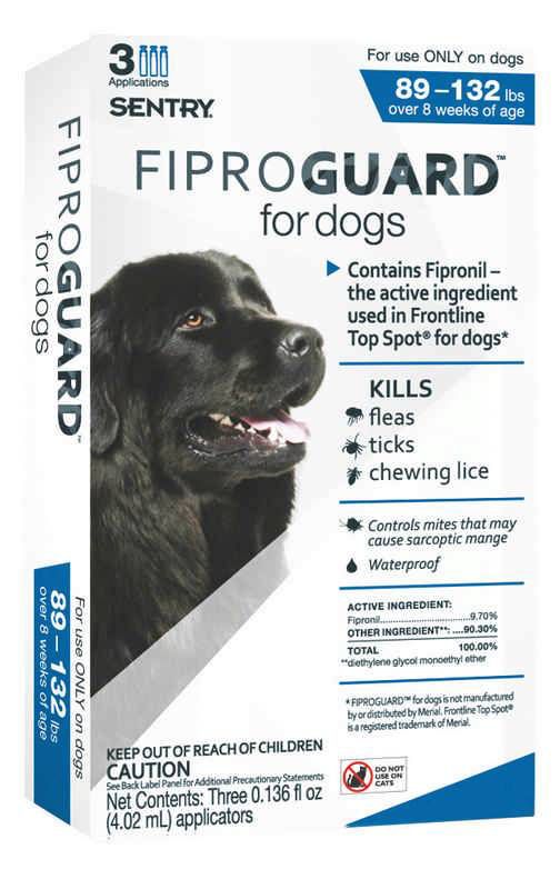 Fiproguard for Dogs 3 Month Supply 89-132lbs -  Sentry, 02953