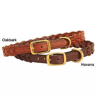 Tory Leather Laced Dog Collar
