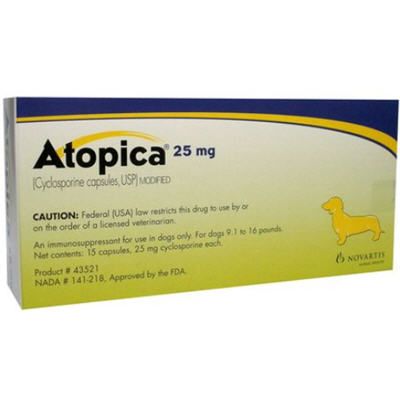 Atopica Capsules for Dogs 25mg 15 Count
