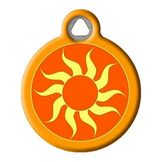 Orange Sun Pet ID Tag