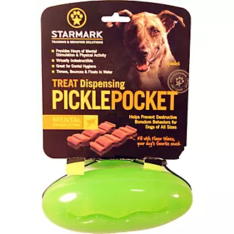 StarMark Pickle Pocket Treat Dispensing Dog Toy