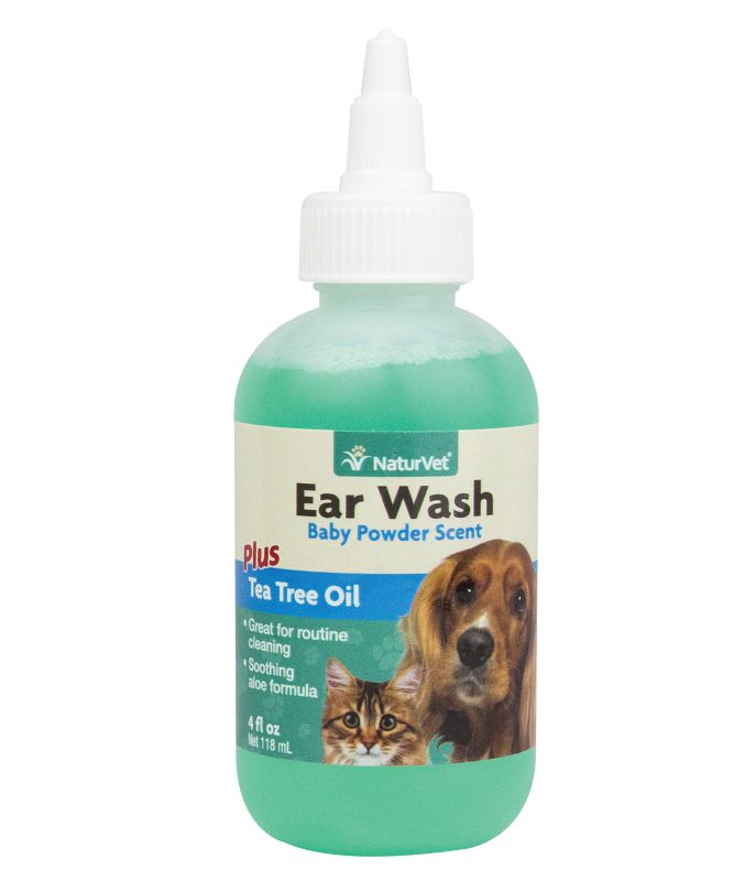 NaturVet Pet Ear Wash with Tea Tree Oil 8 oz