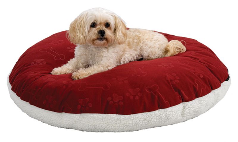 Quiet Time Round Polyfill Pillow Pet Bed 48in Red