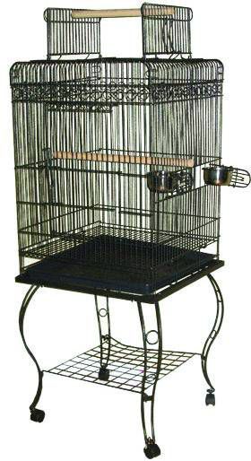 A and E Small Playtop Bird Cage Black