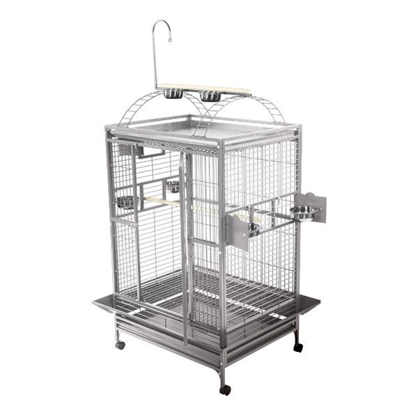 A and E Stainless Steel Playtop Bird Cage