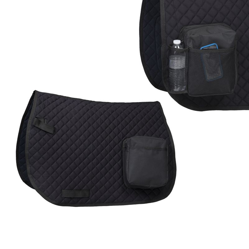 Australian Outrider Quilted Saddle Pad w/Pocket Bl