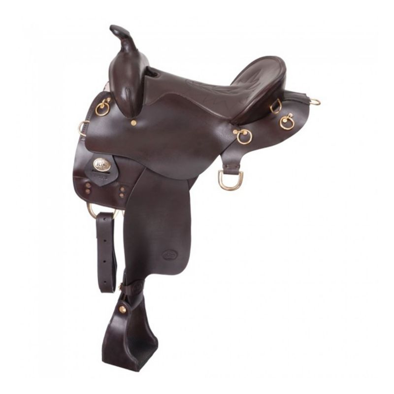 King Trekker Endurance Saddle w/Horn 15.5in Brown