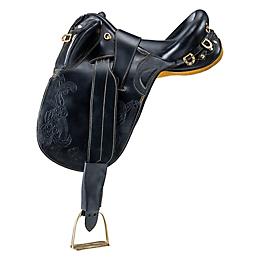 Australian Stock saddle in Light & Dark brown leather combination with accessory 