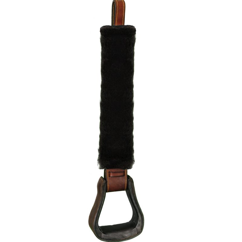 Australian Fleece Stirrup Covers Black