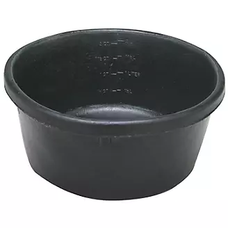 Fortex Rubber Feed Pan, 4.5 Deep, Black - Jeffers