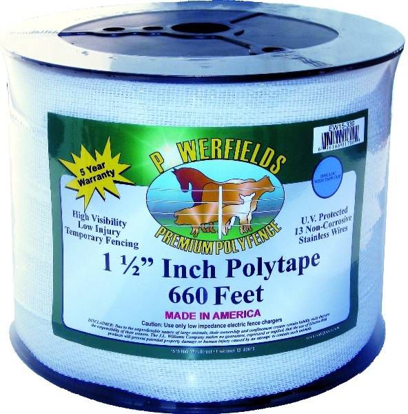 1382001 1.5 in. x 660 ft.  White Polytape