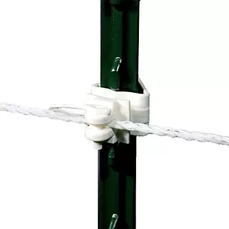 Powerfields Rope/Wire Pin Lock T-Post Insulator
