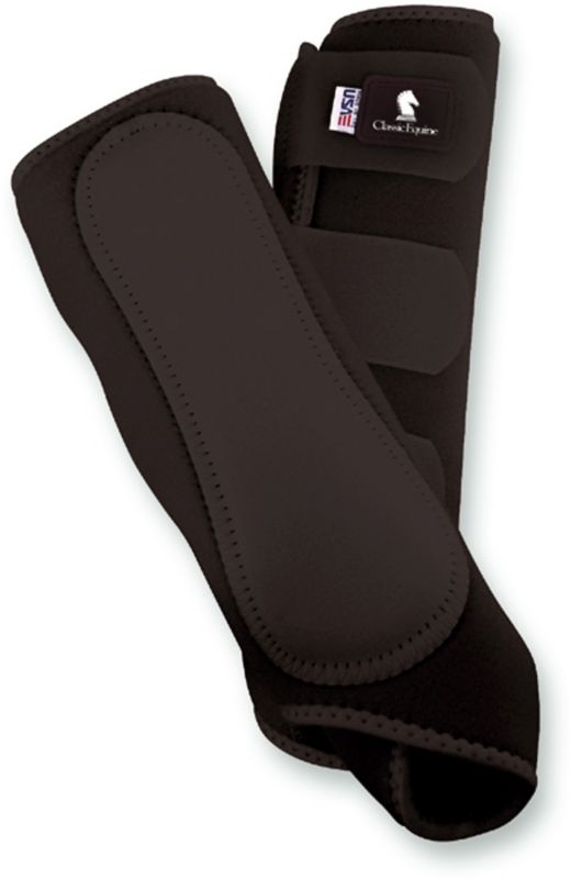 Bottes De Tendon/attelles Classic Equine EZ Wrap Lite - Devant - Noir/Blanc