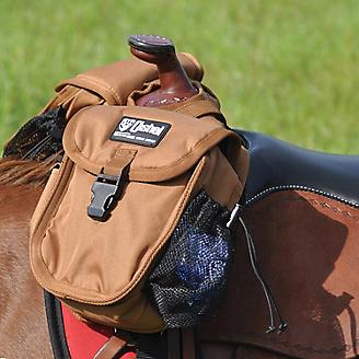 Busse Horn Bag Horn Saddle Bag Pack Bag Western Saddle Nylon Brown 