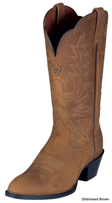 Ariat Ladies Heritage R Toe 10 Distressed Brown