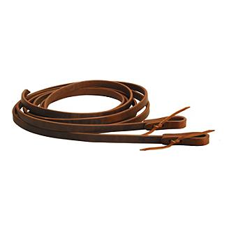 5/8" x 8' Tough-1 Single-Ply Harness Leather Quick Change Reins 
