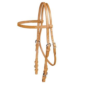 Tory Harness Leather Browband Headstall Buckle End