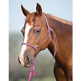 NEW Horse Poly Rope Halter with Lead Rope Fully Adjustable 