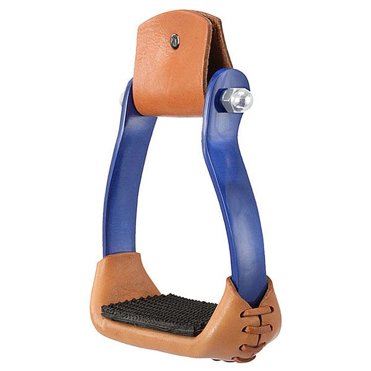 Tough1 Aluminum Barrel Stirrups Blue