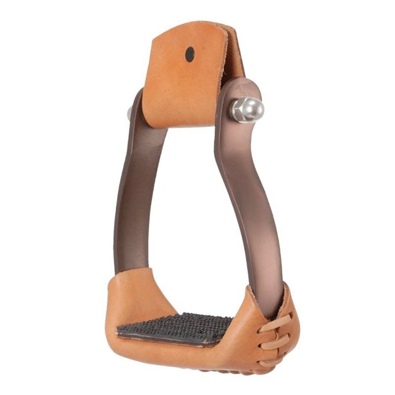 Tough1 Aluminum Barrel Stirrups Brown