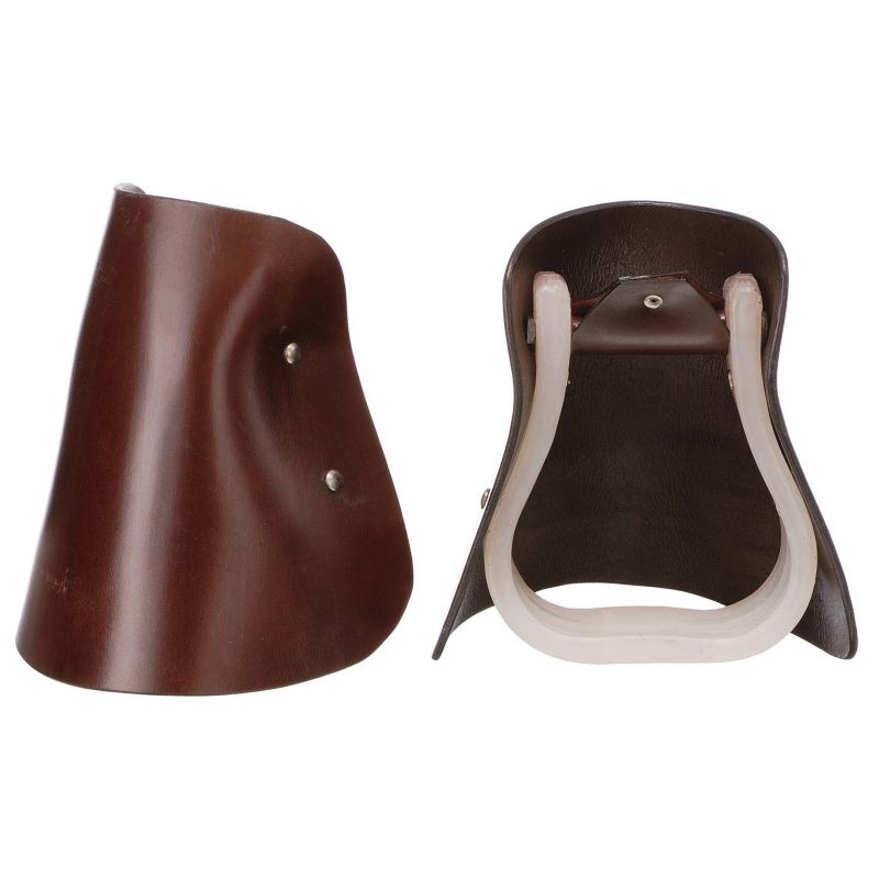 Royal King Leather Tapadero Stirrups 3In