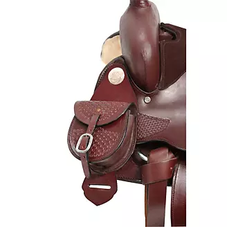 Tough-1 Leather Small Concho Saddle Bag