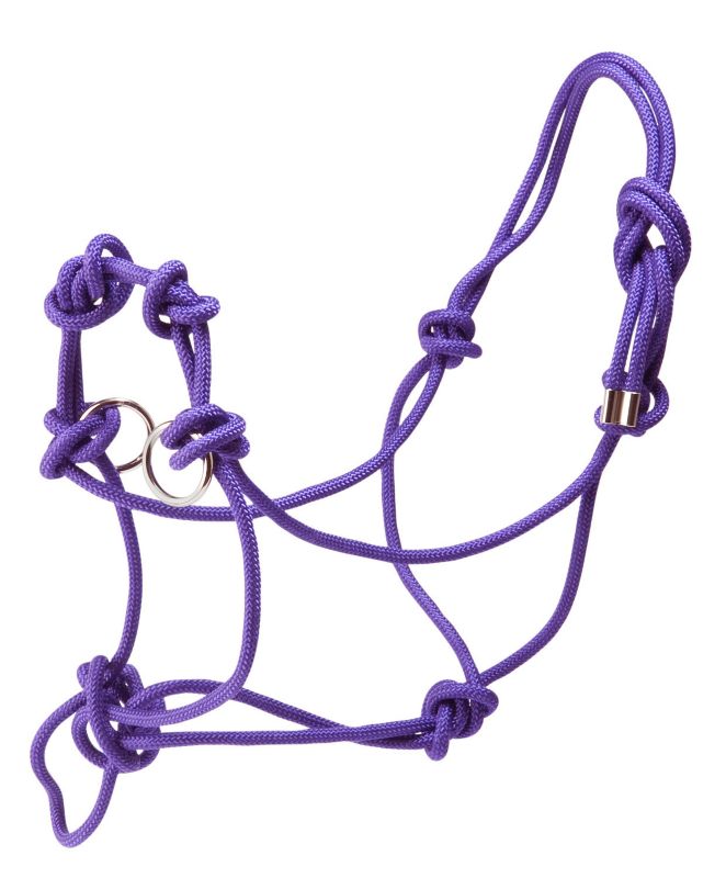 Basic Poly Side Pull Rope Training Halter Purple