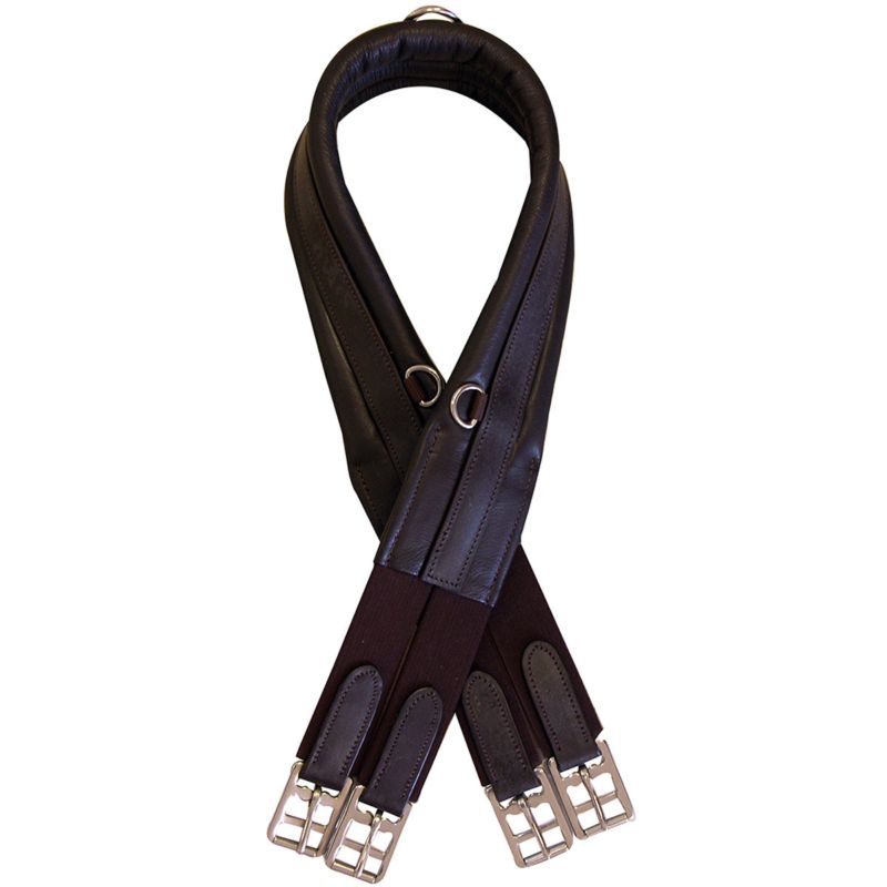 Legacy Shaped Leather Girth 46in Black