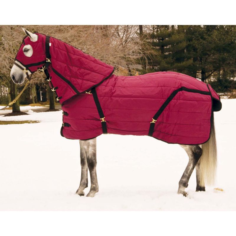 Snuggie Quilted Stable Blanket 86In Burgundy/Black -  INTREPID INTERNATIONAL, SR86BG