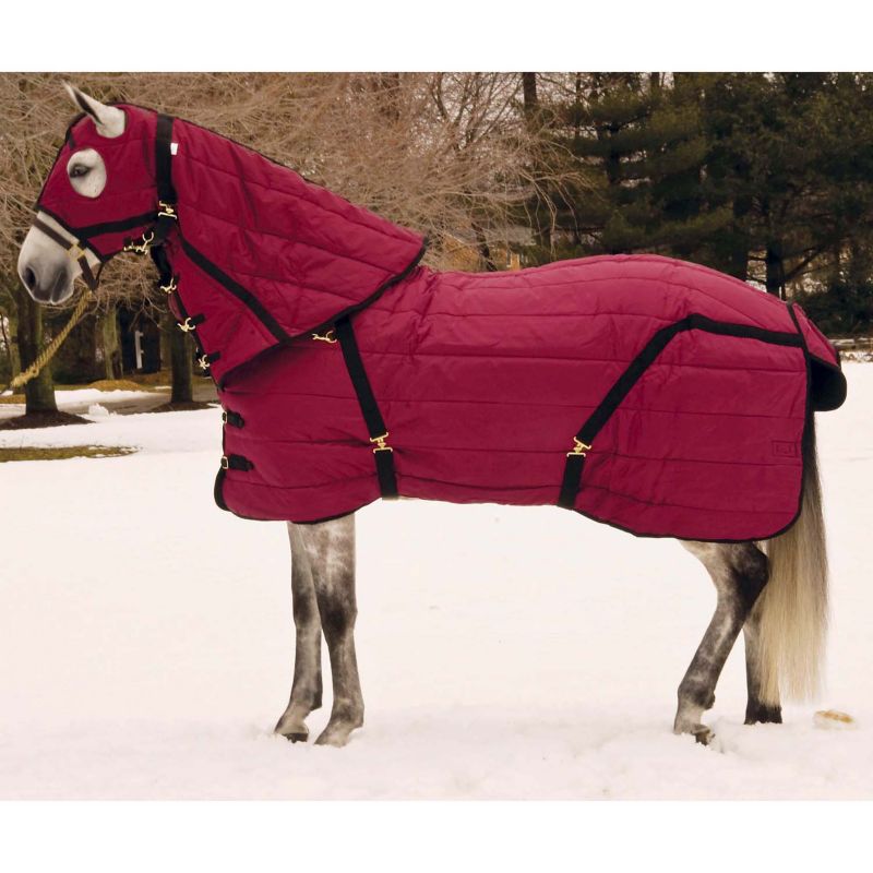 Snuggie Quilted Pony Stable Blanket 56In Burgundy/ -  INTREPID INTERNATIONAL, SR56BG