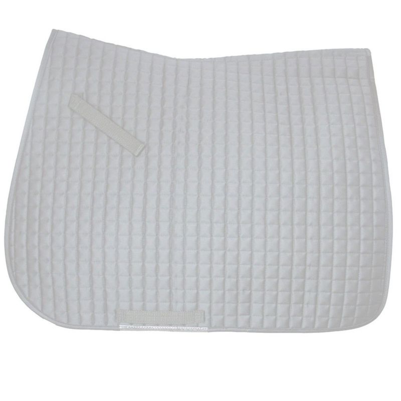 Quilted Cotton Dressage Saddle Pad White