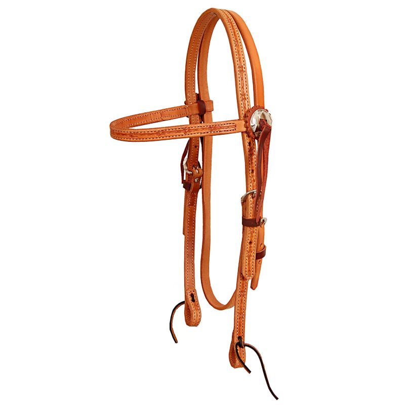 T-5011-BW-GH American Saddlery Barbwire Browband Headstall sku T-5011-BW-GH